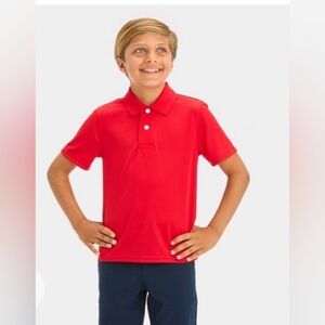 NWT BOY'S SHORT SLEEVE UNIFORM POLO SHIRT COLOR RED❤️